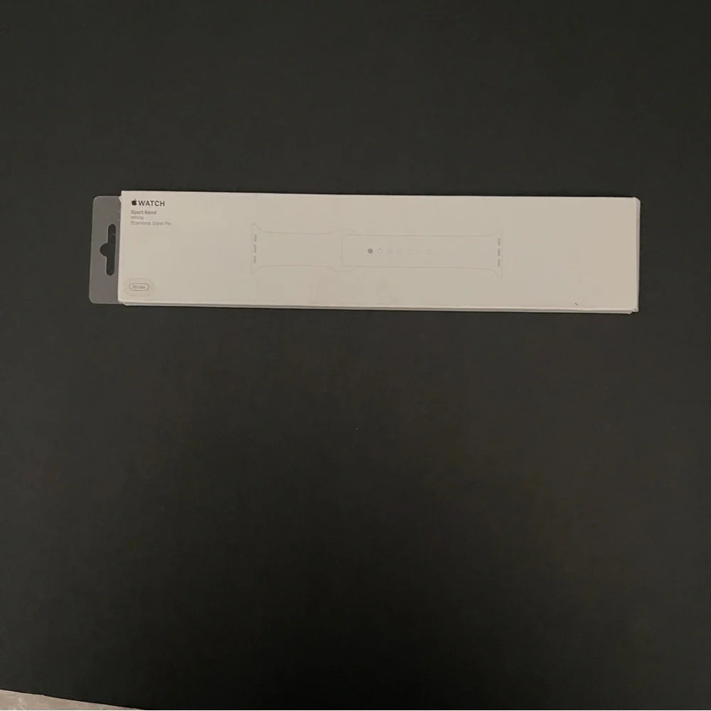 Apple Watch Sport Band - White with Stainless Steel Pin